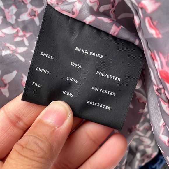 Marc New York Jacket Womans Large Blue Diamond Quilted Full Zip Warm Classic - Picture 8 of 10